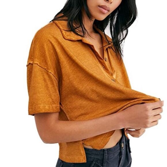 Free People Tops - Free People weekend Amber Button-Down Shirt boxy extra small
